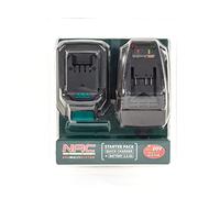 NAC NEW AMERICAN CONCEPT B-20-BC-LI-20V NAC Starter pack Set Akku 20V 2.0 Ah und Akkuladegerät 230-240V kompatibel mit allen Geräten der Baureihe Akumultisystem 20 V, Ladezustandsanzeige, Grün