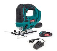 NAC NEW AMERICAN CONCEPT Scie sauteuse sans fil - Pendulaire sans fil 0-2700 tr/min - Avec système d'aspiration des poussières - Réglage de l'angle de coupe 0 à 45° - avec batterie et chargeur