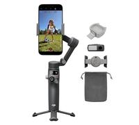 Nacelle stabilisatrice pour Smartphone DJI Bundle Suivi avancé Osmo Mobile 8, Lampe de Remplissage magnétique à 3 Couleurs, Suivi IA avec Audio, Rotation 360°, trépied et Perche Extensible intégrés