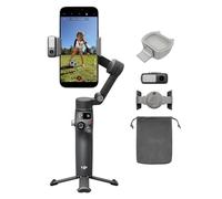 Nacelle stabilisatrice pour Smartphone DJI Bundle Suivi avancé Osmo Mobile 8, Suivi IA avec Audio, éclairage magnétique 3 Couleurs, Rotation 360°, trépied et Perche Extensible intégrés