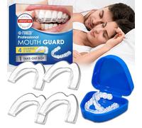 Nacerlary 4 Pièces Gouttière Dentaire Bruxisme Nocturnes,Protecteurs Buccaux pour Bruxisme Adulte,Anti Ronflement pour le grincement des dents la nuit,Améliore La Qualité Du Sommeil