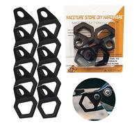 NACETURE Lot de 10 crochets d'ancrage pour moto en acier inoxydable robuste - Anneaux d'arrimage pour camion, camping-car, remorque, camion