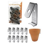 NACETURE Lot de 12 crochets muraux en acier inoxydable pour pot de fleurs de 12,7 cm à 20,3 cm