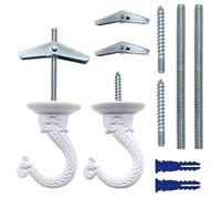 NACETURE Lot de 2 crochets de plafond de style E pour plantes suspendues - Crochets de suspension de style vintage pour plantes d'extérieur ou d'intérieur - Crochets robustes pour suspendre des