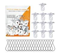NACETURE Lot de 30 crochets pour plafond suspendu - 10 crochets blancs robustes pour plafond & 20 crochets pour plafond suspendu - Crochets décoratifs pour plafond suspendu et attaches pour tuiles