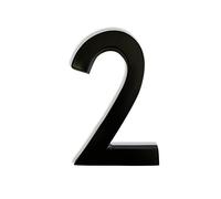 NACH Magnetic House Numbers, 4 inch Aluminum Black House Numbers for Outside - Number 2, Modern House Numbers with Mounting Hardware