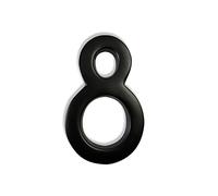 NACH North American Country Home Numéro d'adresse magnétique pour boîte aux lettres, porte de garage et porte d'entrée, HH-4MAG-BLK-8, aluminium noir, 10,2 cm, 8, protection maximale contre la rouille, par North American Country Home