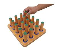 NACHEN Entraînement De Rééducation Planche en Bois Exercice Hémiplégique Bâton en Bois Planche à Ongles en Bois Doigt Fonction Fine Coordination Mains Yeux