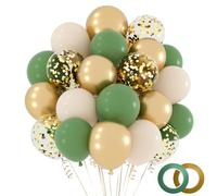 NACHLYNN Lot de 60 ballons à confettis vert sauge de 30,5 cm pour anniversaire, mariage, fête prénatale, décorations de fête d'anniversaire