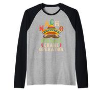 Nacho Average Crane Operator Sombrero Beard Cinco de Mayo Manche Raglan