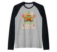 Nacho Average Crane Operator Sombrero Beard Cinco de Mayo Manche Raglan