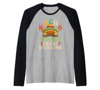 Nacho Average Crane Operator Sombrero Beard Cinco de Mayo Manche Raglan
