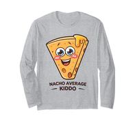 Nacho Average Kiddo Funny Cartoon Nacho Chip Manche Longue