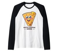 Nacho Average Kiddo Funny Cartoon Nacho Chip Manche Raglan