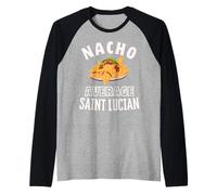 Nacho Average Saint Lucian Fier Sainte Lucie Cinco de Mayo Manche Raglan
