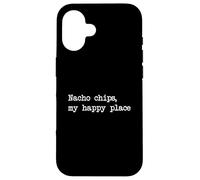 Nacho Chips My Happy Place Funny Nacho Minimalist Coque pour iPhone 16