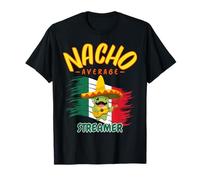 Nacho Medium Streamer Cactus Sombrero Beard Mexicain Funny T-Shirt