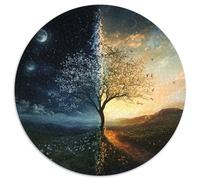 Nacht-zu-Tag Puzzles 1000 Teile Schwer Puzzle Spielzeug Lernspiel Impossible Changement d'aube Herausforderungsspielzeug Für Erwachsene Kinder 1000pcs (67.5x67.5cm)