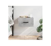 Vidaxl Table De Chevet Murale Gris Béton 35x35x20 Cm Gris