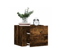 Table de chevet murale chêne fumé 45x30x35 cm, armoire de rangement, armoire murale suspendue, armoire de rangement flottante