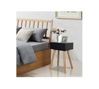 Table De Chevet 2 Pcs Bois De Pin Massif 40 X 30 X 61 Cm Noir Noir