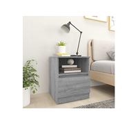 vidaXL Nachtkastjes 2 st 40x40x50 cm bewerkt hout grijs sonoma eiken815819 Gris G