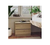 Vidaxl Tables De Chevet 2 Pcs Chêne Sonoma 50x39x43,5 Cm Aggloméré Marron