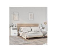 Vidaxl Tables De Chevet 2 Pcs Blanc Bois D'ingénierie Blanc