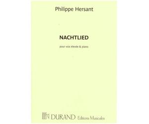 Nachtlied, Sur Un Poeme De Georg Trakl