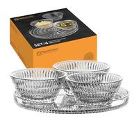 Nachtmann 105766 - Lot de 4 assiettes et 3 bols - Ethnique - En cristal - Passe au lave-vaisselle