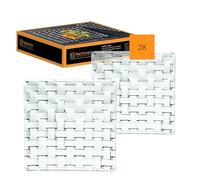 Nachtmann Bossa Nova 101907 Lot de 2 plateaux de service carrés en cristal 14 cm