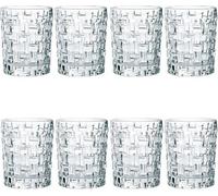 Nachtmann Dancing Stars Bossa Nova Whiskybecher Set, 8er Set, Whiskyglas, Tumbler, Kristallglas, H 10 cm, 330 ml