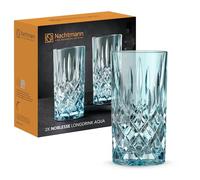 Nachtmann Noblesse 105710 Lot de 2 verres à long drink en cristal Bleu 395 ml