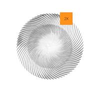 Nachtmann Spiegelau Lot de 2 Assiettes de présentation, Verre en Cristal, Samba, Taille : 32 cm, 008993-0