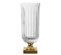 Nachtmann Vase Minerva Gold sur pied, verre cristal, transparent / or, 40 cm, 104163