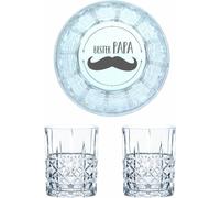 Nachtmann Whiskyglas Gravur Bester Papa, Whiskeygläser Set, Gravur, Geschenk, Kristallglas, 345 ml, 2er Set