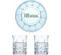 Nachtmann Whiskyglas Gravur Tiefgründig, Whiskeygläser Set, Gravur, Geschenk, Kristallglas, 345 ml, 2er Set