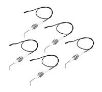 Nachukan Électrode D'allumage par étincelle 5 Pièces - Allumeur Piézo Universel pour Gril à Gaz, Barbecue, Foyer - Remplacement Fileté en Céramique