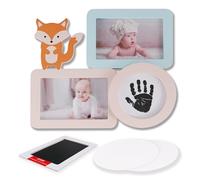 Naciya & Co Cadre en bois Empreinte Bébé - Tampon encreur clean touch pour main ou pied Empreinte bébé- cadre en bois empreinte bébé