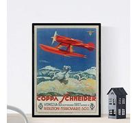 Nacnic Affiche ancienne. Affiche ancienne pour le concours d'avions de Venise en 1927. Format A3 Sans cadre