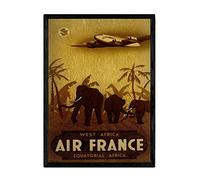 Nacnic Affiche Ancienne Air France. Feuilles pour décorer Les intérieurs avec des Images publicitaires Anciennes. Cadres de décoration rétro. Format A3 sans Cadre