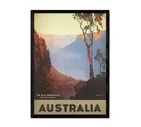 Nacnic Affiche Ancienne Australie - Blue Montagnes. Feuilles pour décorer Les intérieurs avec des Images publicitaires Anciennes. Cadres de décoration rétro. Format A4 sans Cadre