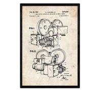 Nacnic Affiche brevet image mouvement Compensateur. Feuille avec le vieux brevet de dessin en format A3 et vintage background