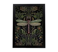 Nacnic affiche complexe de libellule de style flo A4 Cadre noir