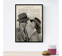 Nacnic Affiche de Casablanca. Anciennes Poster de Film hollywoodien. Conception de cinéma Vintage avec définitions. Format A4. sans Cadre.