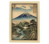 Nacnic affiche de katsushika hokusai A3 Cadre en bois clair