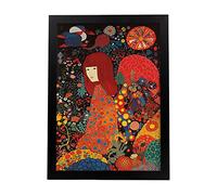 Nacnic affiche détaillée de yayoi kusama A4 Cadre noir