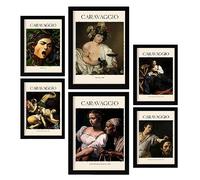 Nacnic Affiche ensemble de 6 Caravaggio Collection d'œuvres d'art, Tableaux décoratifs pour votre salon, chambre à coucher, foyer. Impressions d'art mural. A4 and A3