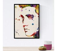 Nacnic Affiche l'image d'Elvis Presley. affiches design aquarelle avec des célébrités, des acteurs, des musiciens et des personnages familiers. format A4
