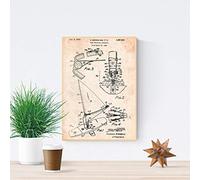 Nacnic Affiche planche de surf du vent brevet. Feuille pour le cadrage. conceptions d'affiches, brevets, dessins célèbres inventions. Taille (A3)